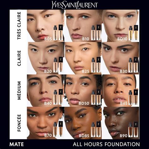 ysl foundation swatches ad|YSL all hours foundation sephora.